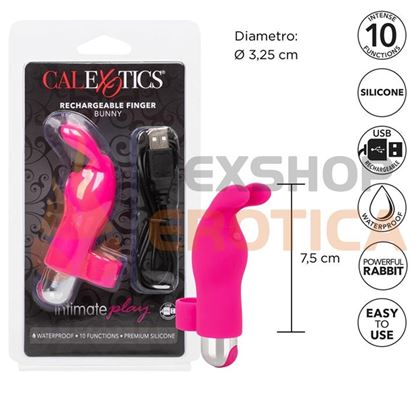 Estimulador de clitoris para dedo con carga USB